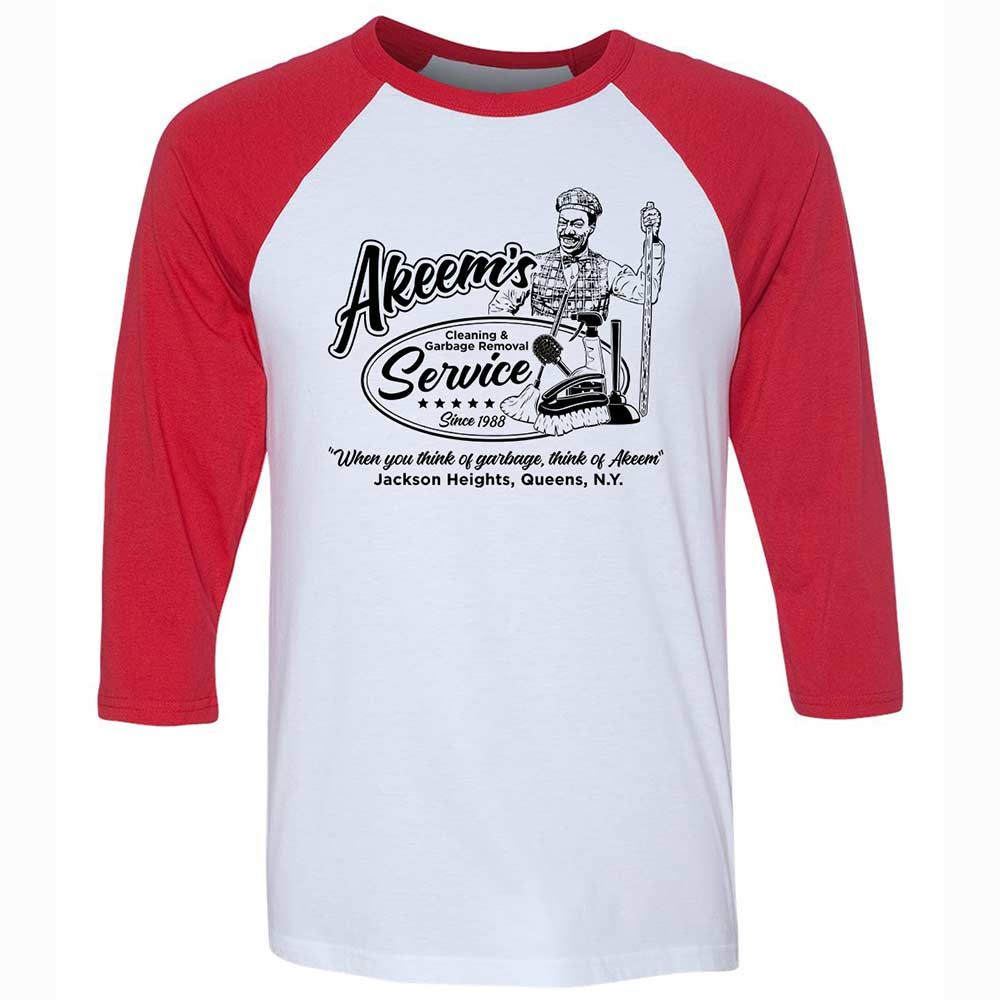 Unisex 3/4 Baseball Tee - 9KUZ4YYK - White/Red - 9