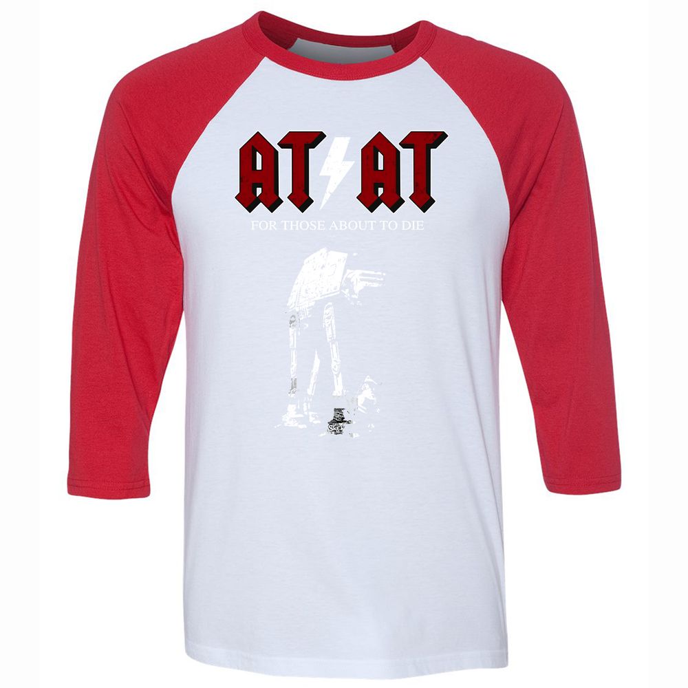 Unisex 3/4 Baseball Tee - 6UGWKATD - White/Red - 9