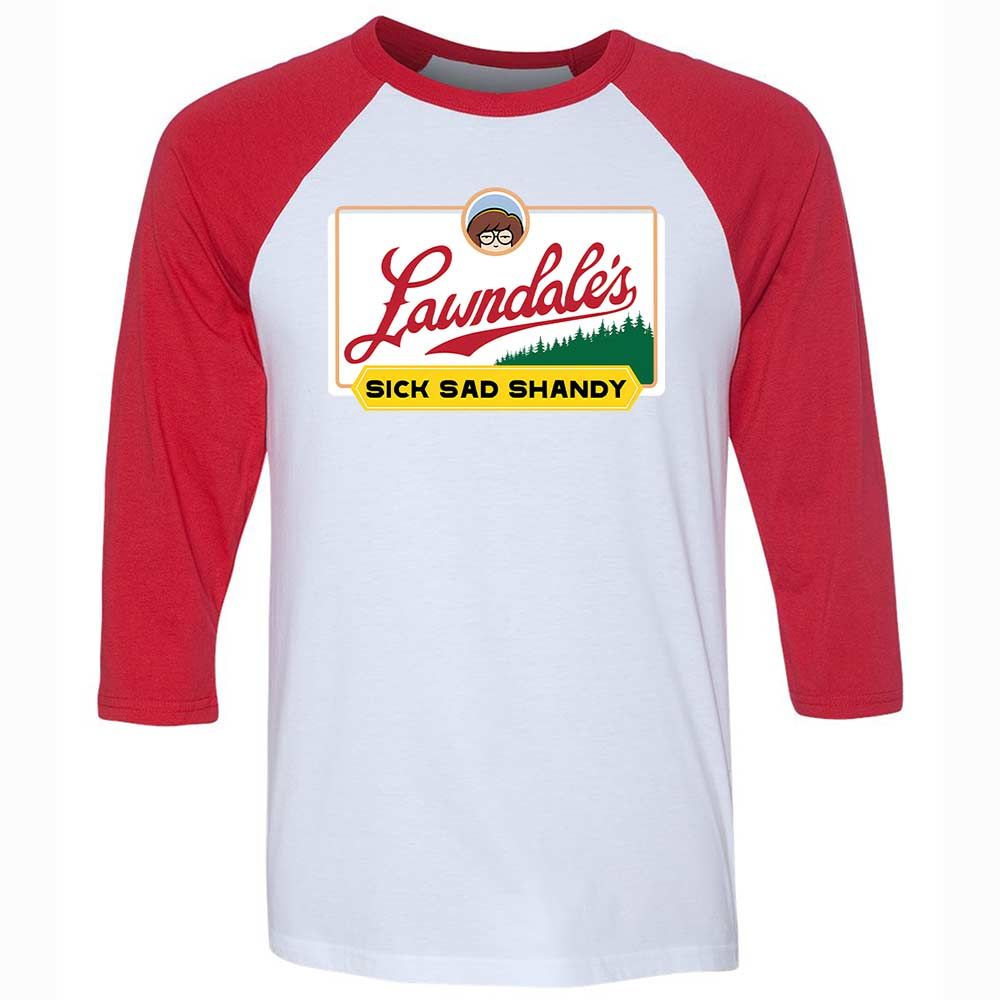 Unisex 3/4 Baseball Tee - JZLQF9QQ - White/Red - 9