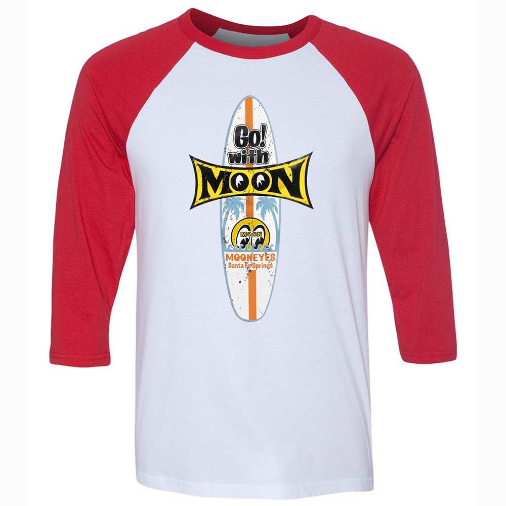 Unisex 3/4 Baseball Tee - R8AHKXFU - White/Red - 9