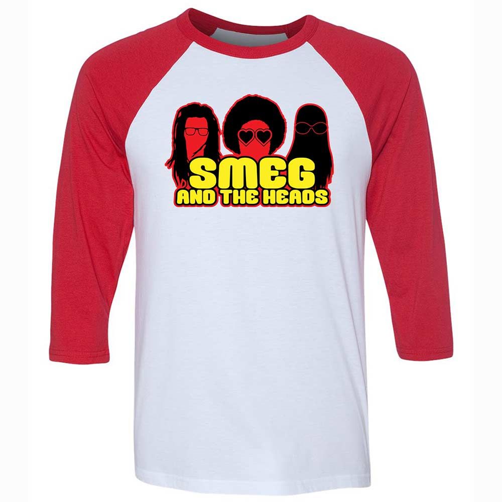 Unisex 3/4 Baseball Tee - F14NBFA8 - White/Red - 9