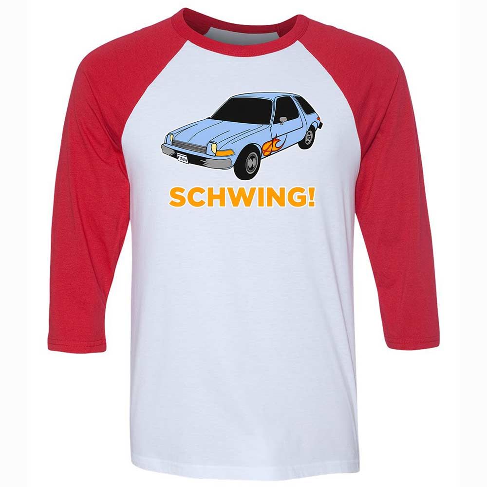 Unisex 3/4 Baseball Tee - Y69N8SCX - White/Red - 9