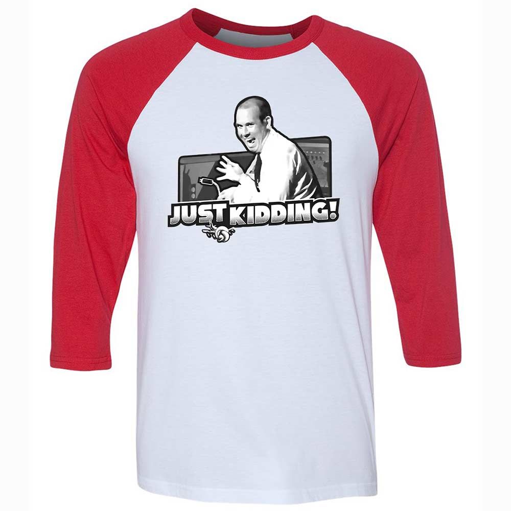 Unisex 3/4 Baseball Tee - WBJSX8QG - White/Red - 9