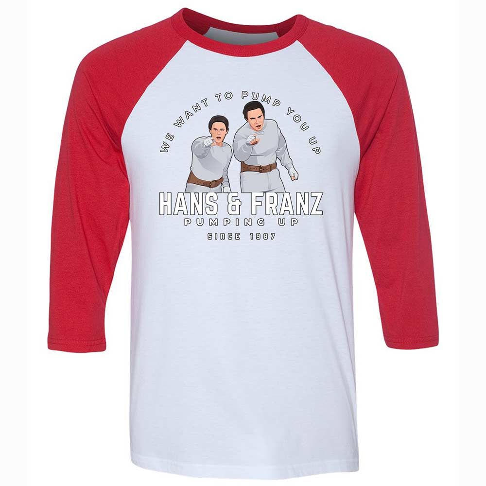Unisex 3/4 Baseball Tee - UMXP4Y1E - White/Red - 9