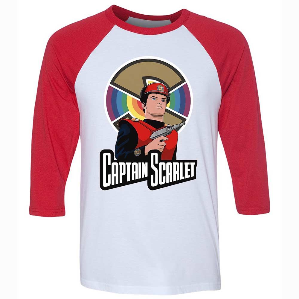 Unisex 3/4 Baseball Tee - GEY7LAFT - White/Red - 9
