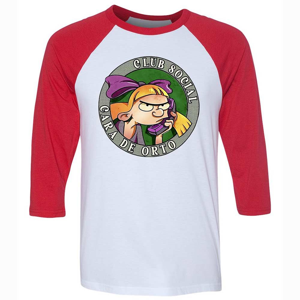 Unisex 3/4 Baseball Tee - H9A22KG1 - White/Red - 9