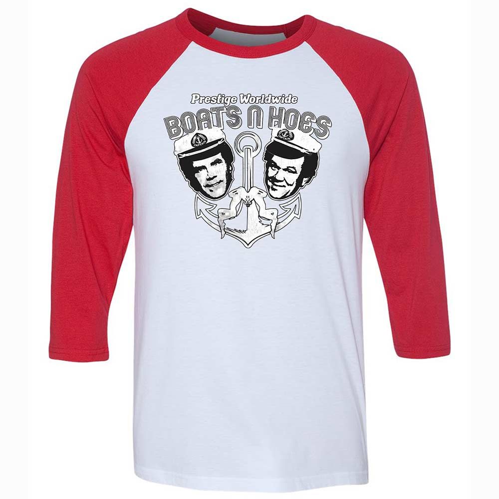 Unisex 3/4 Baseball Tee - 9EJ53JFL - White/Red - 9