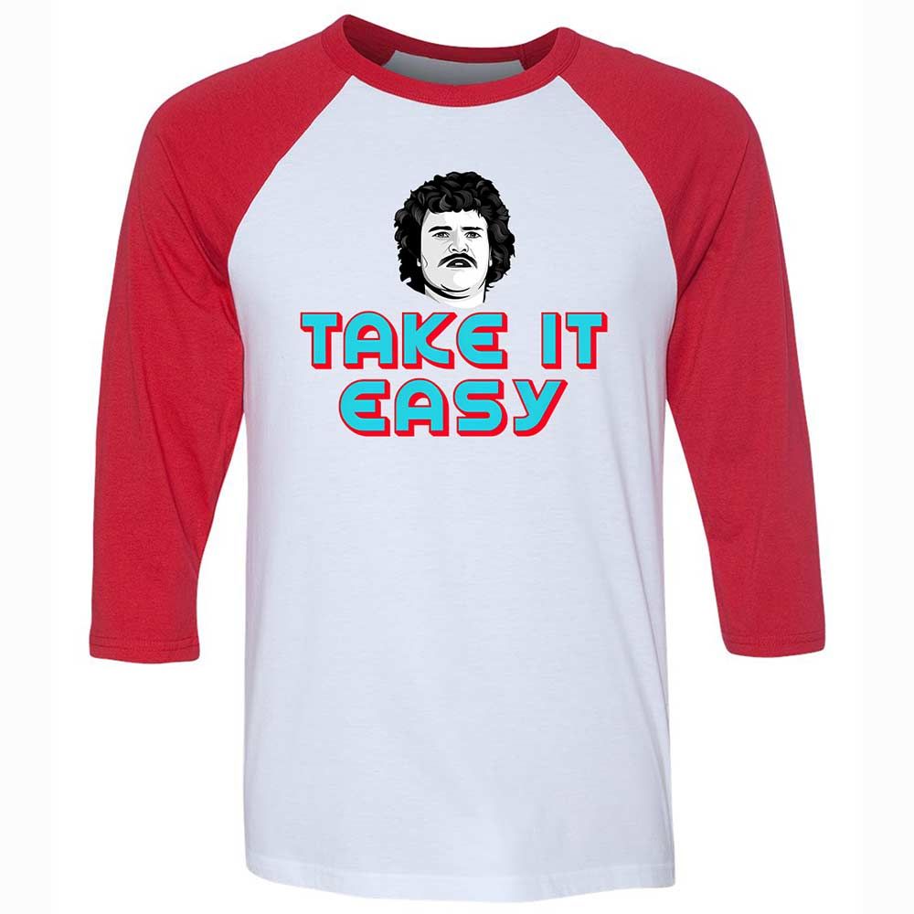 Unisex 3/4 Baseball Tee - 8NFT2EJ9 - White/Red - 9