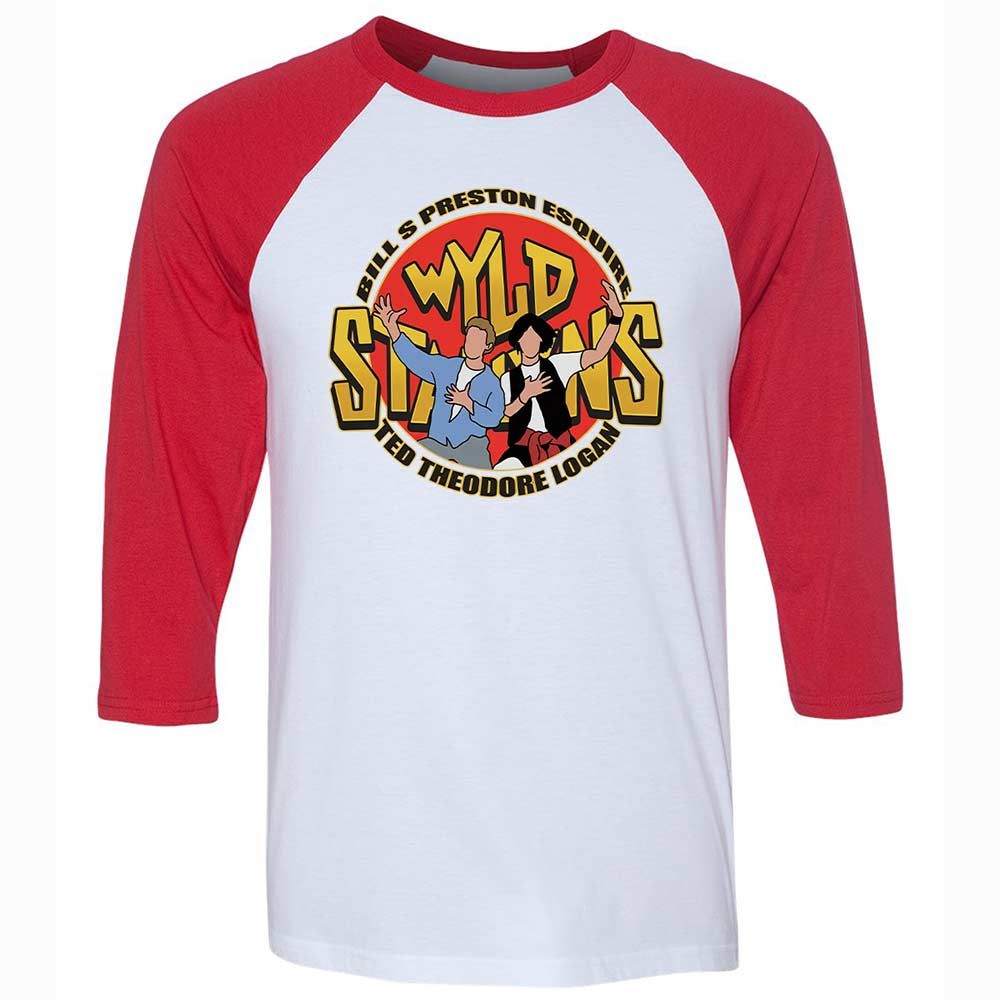 Unisex 3/4 Baseball Tee - X9GCH271 - White/Red - 9