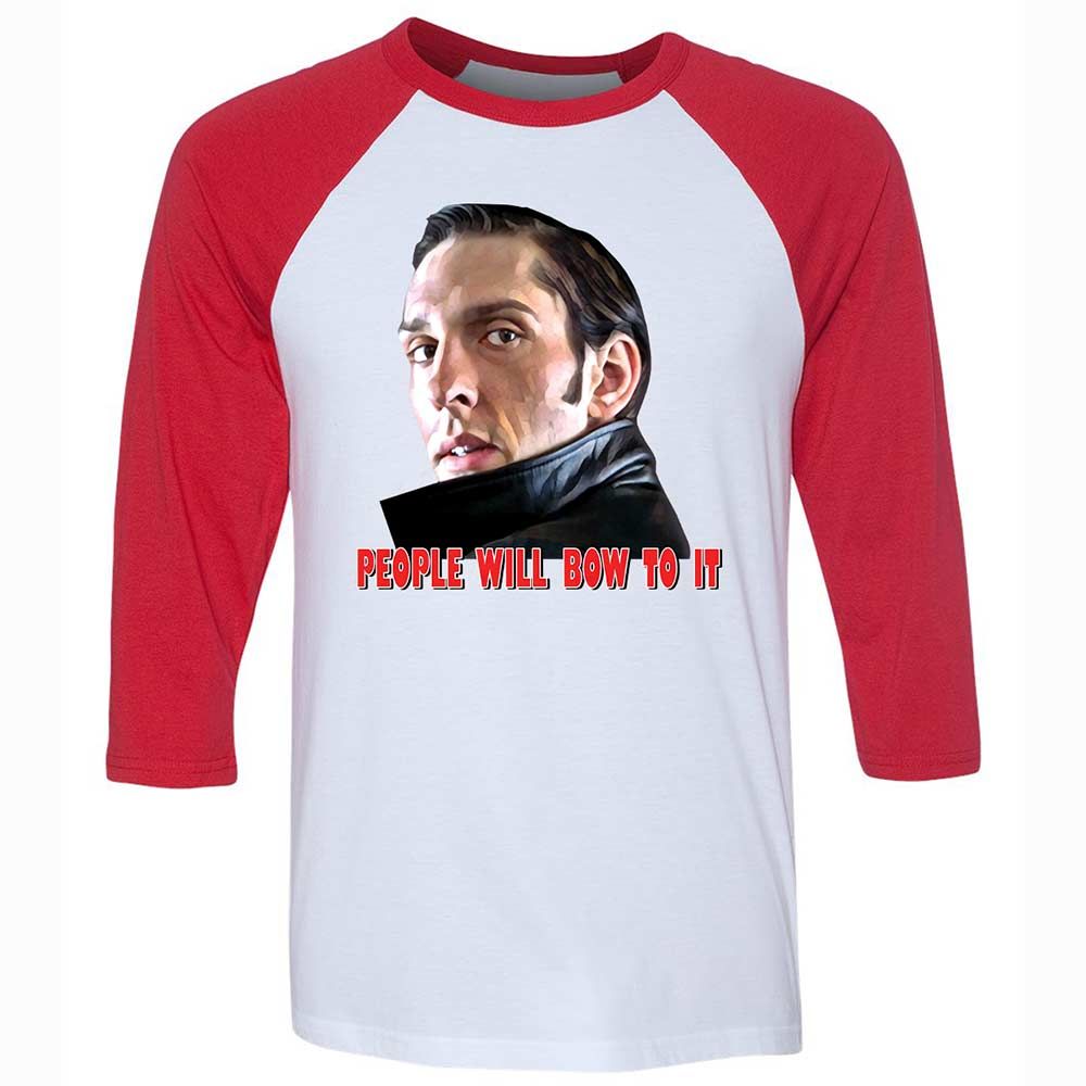 Unisex 3/4 Baseball Tee - Z7HT3U2H - White/Red - 9
