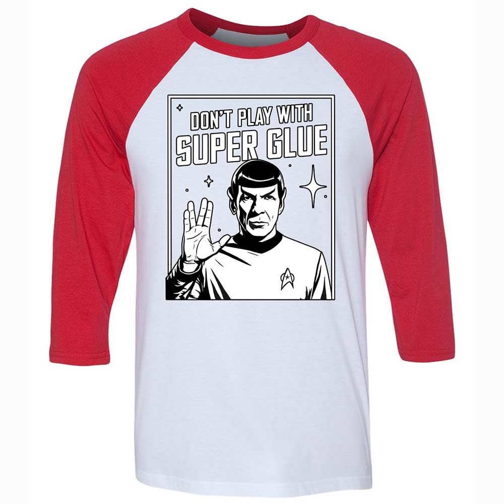 Unisex 3/4 Baseball Tee - BQHC8QQZ - White/Red - 9