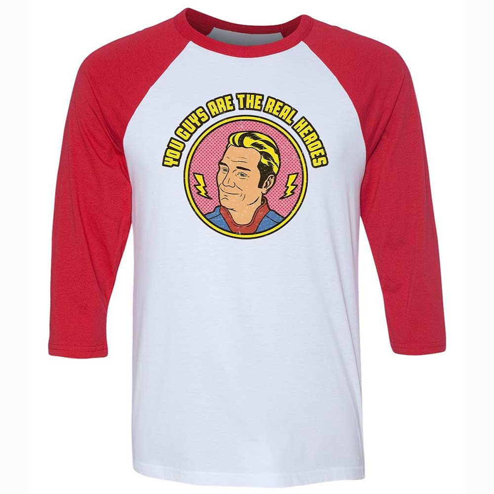 Unisex 3/4 Baseball Tee - C47X661X - White/Red - 9