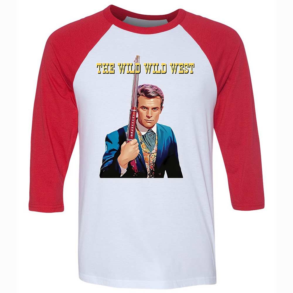 Unisex 3/4 Baseball Tee - CKGS3NWD - White/Red - 9