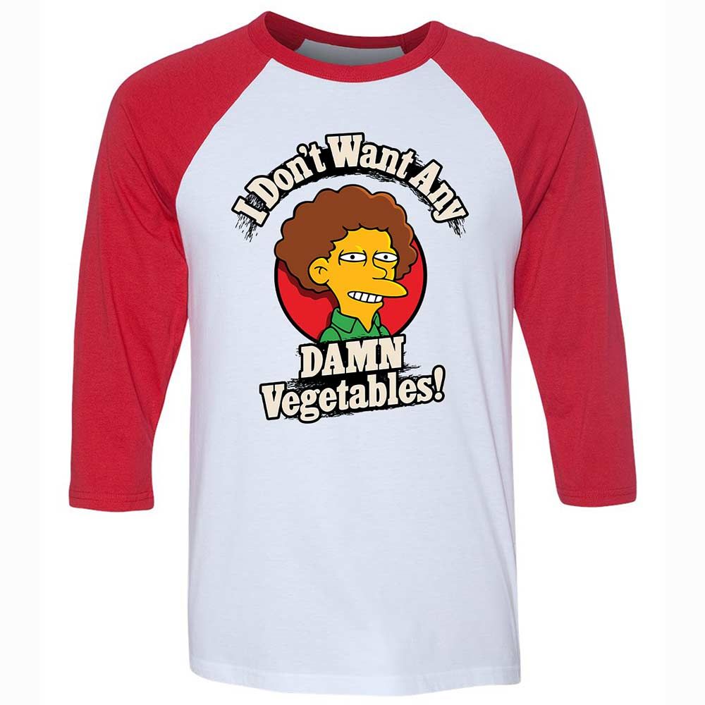 I Don't Want Any Damn Vegetables! - White/Red - 9