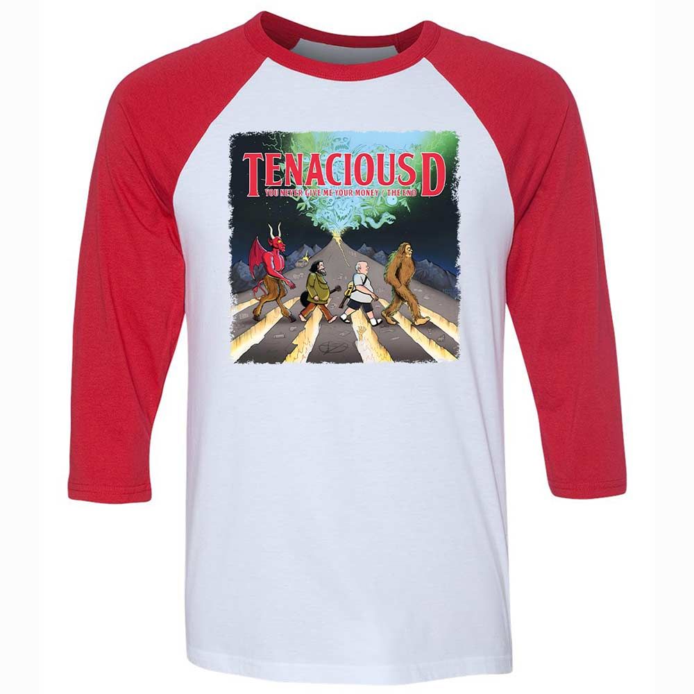 Unisex 3/4 Baseball Tee - DTWQXEP1 - White/Red - 9