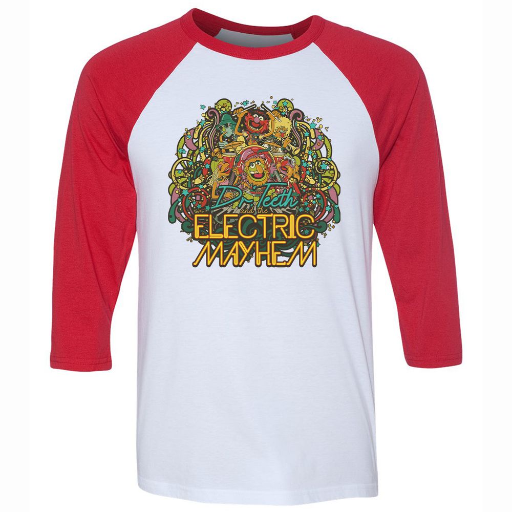 Unisex 3/4 Baseball Tee - 1V6GPTFR - White/Red - 9
