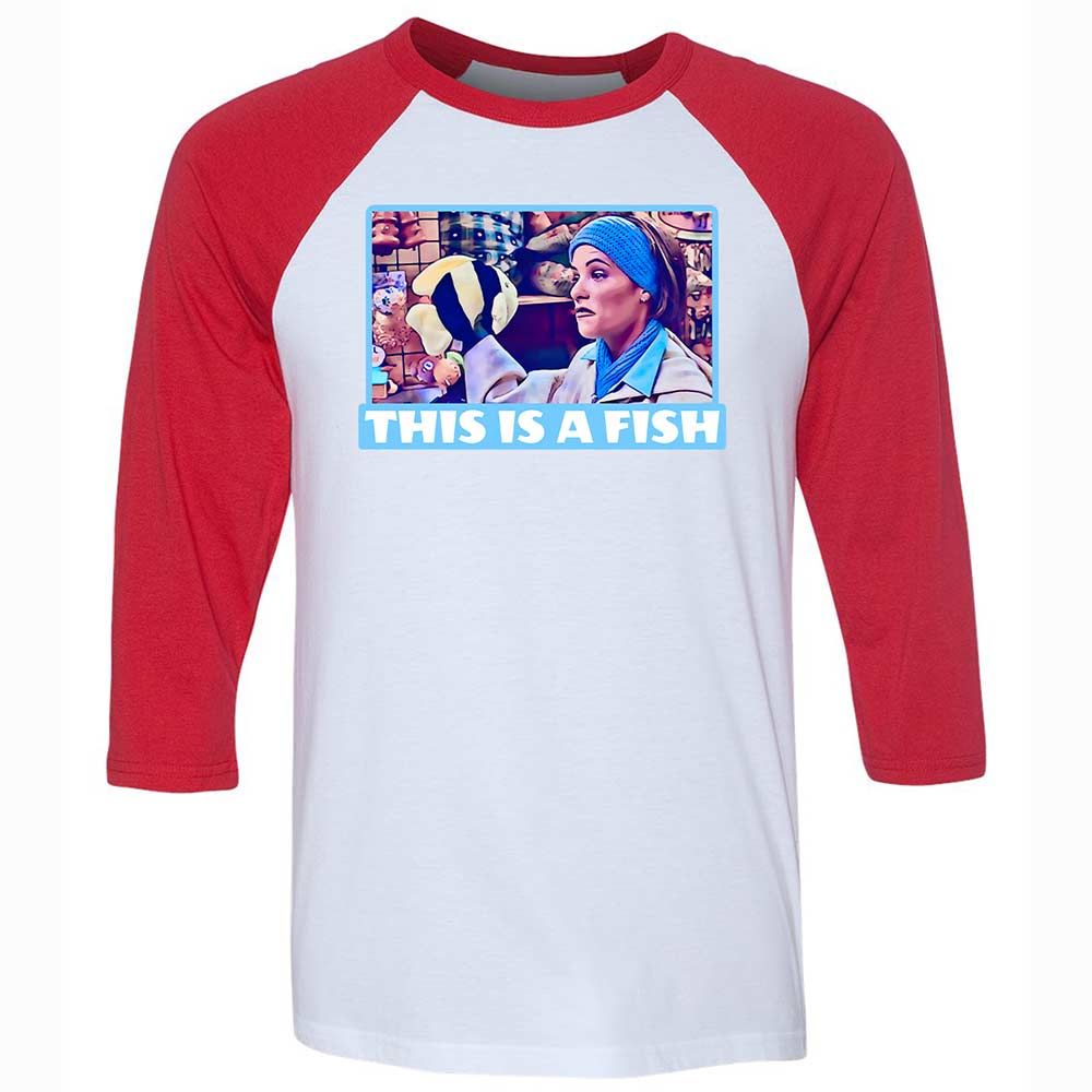 Unisex 3/4 Baseball Tee - QNZRDZD5 - White/Red - 9