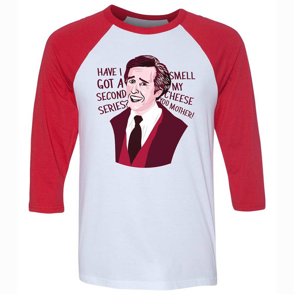 Unisex 3/4 Baseball Tee - DLFRZQXB - White/Red - 9