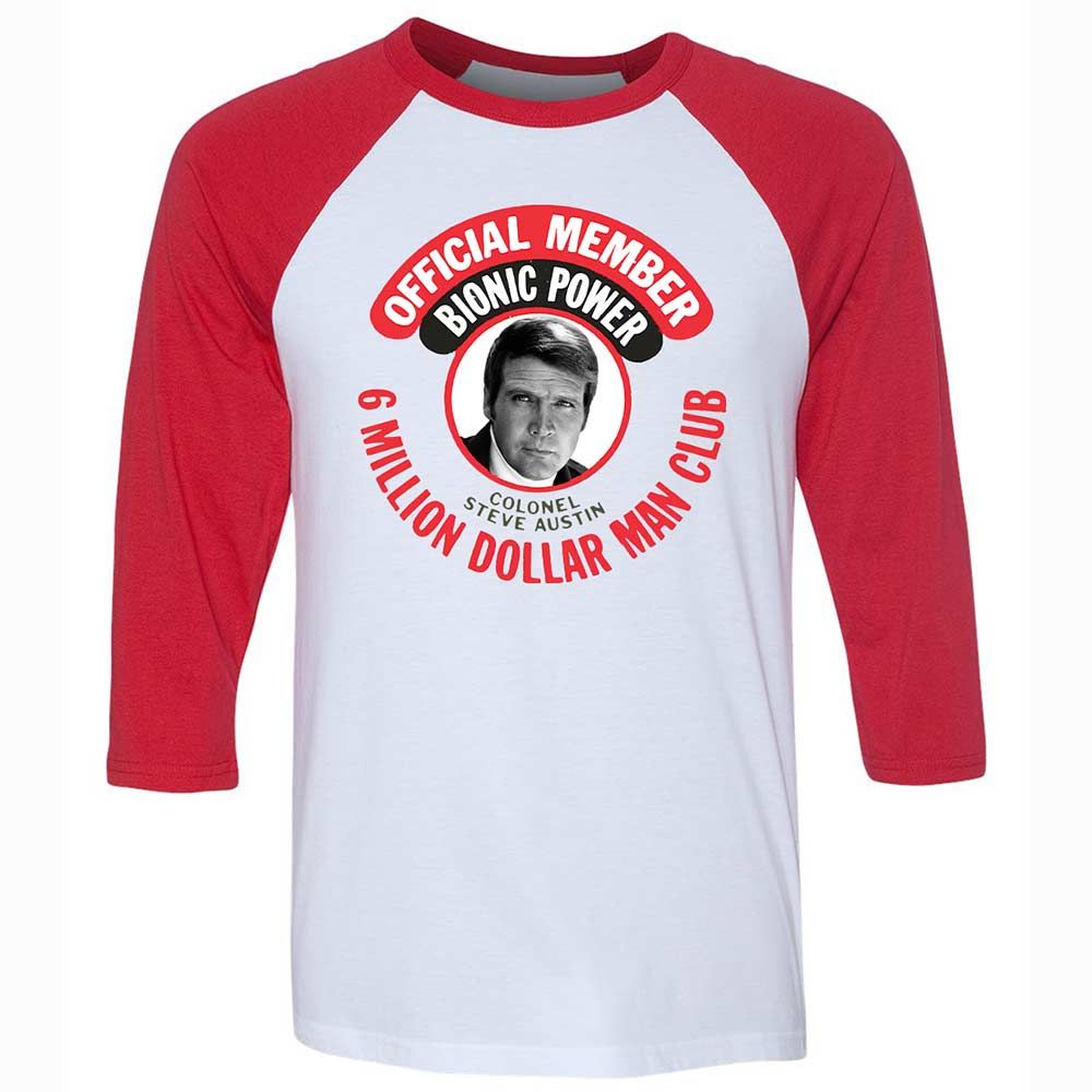 Unisex 3/4 Baseball Tee - KY1M2YQ9 - White/Red - 9