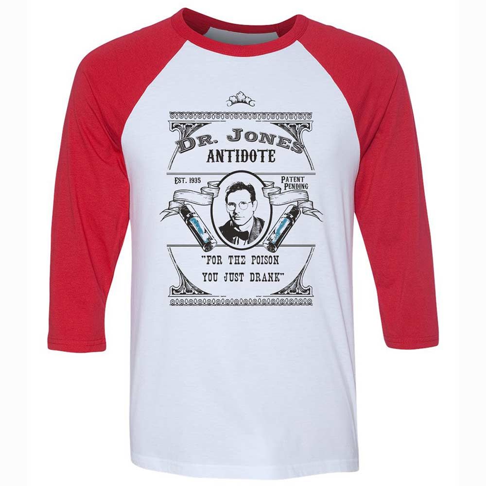 Unisex 3/4 Baseball Tee - 98W2K8HK - White/Red - 9