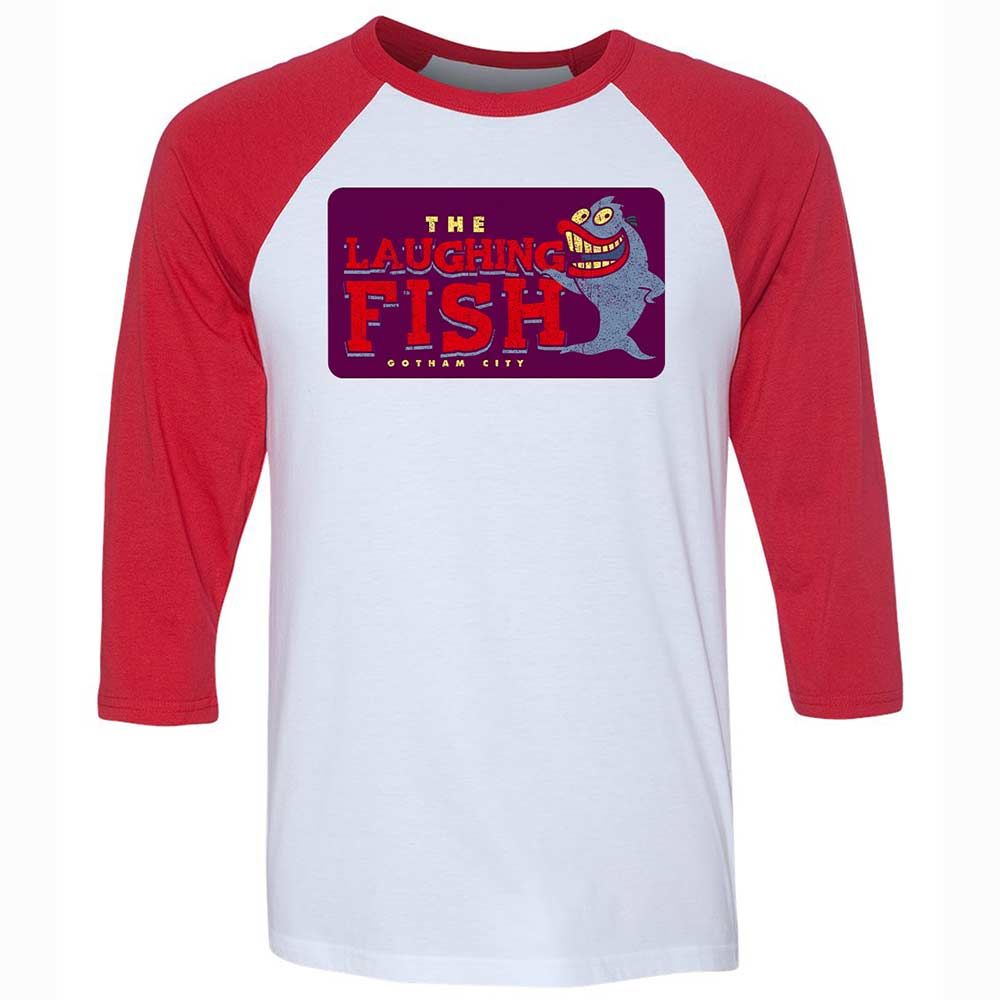 Unisex 3/4 Baseball Tee - CYB1YUKD - White/Red - 9