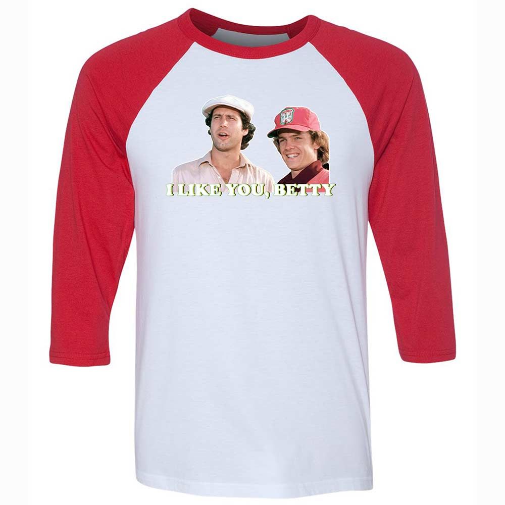 Unisex 3/4 Baseball Tee - MX2ETZG5 - White/Red - 9