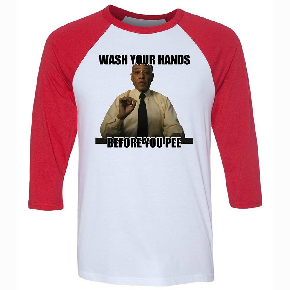 Unisex 3/4 Baseball Tee - TTJ2FVWZ - White/Red - 9