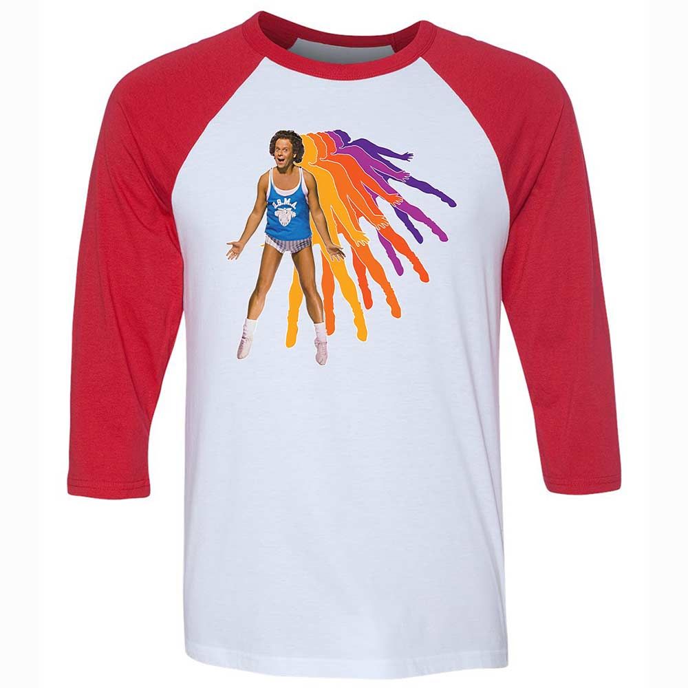Unisex 3/4 Baseball Tee - B1GVLMZQ - White/Red - 9