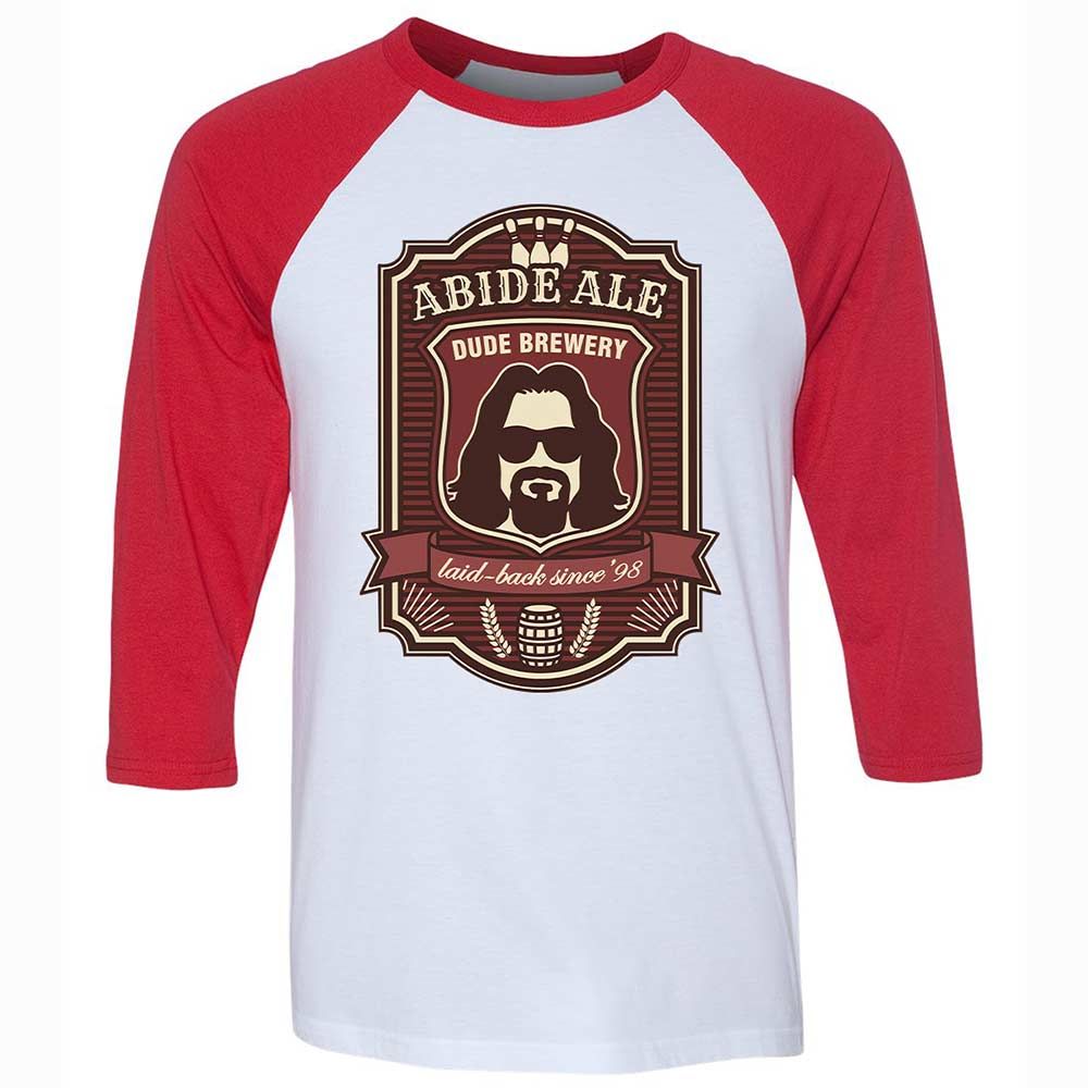 Unisex 3/4 Baseball Tee - P42ZMQ5L - White/Red - 9