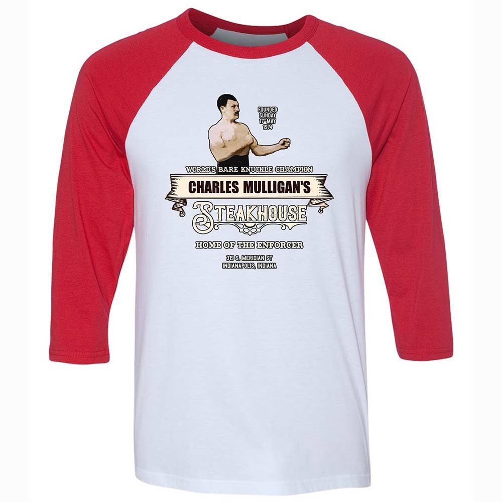 Unisex 3/4 Baseball Tee - M4SLX93K - White/Red - 9