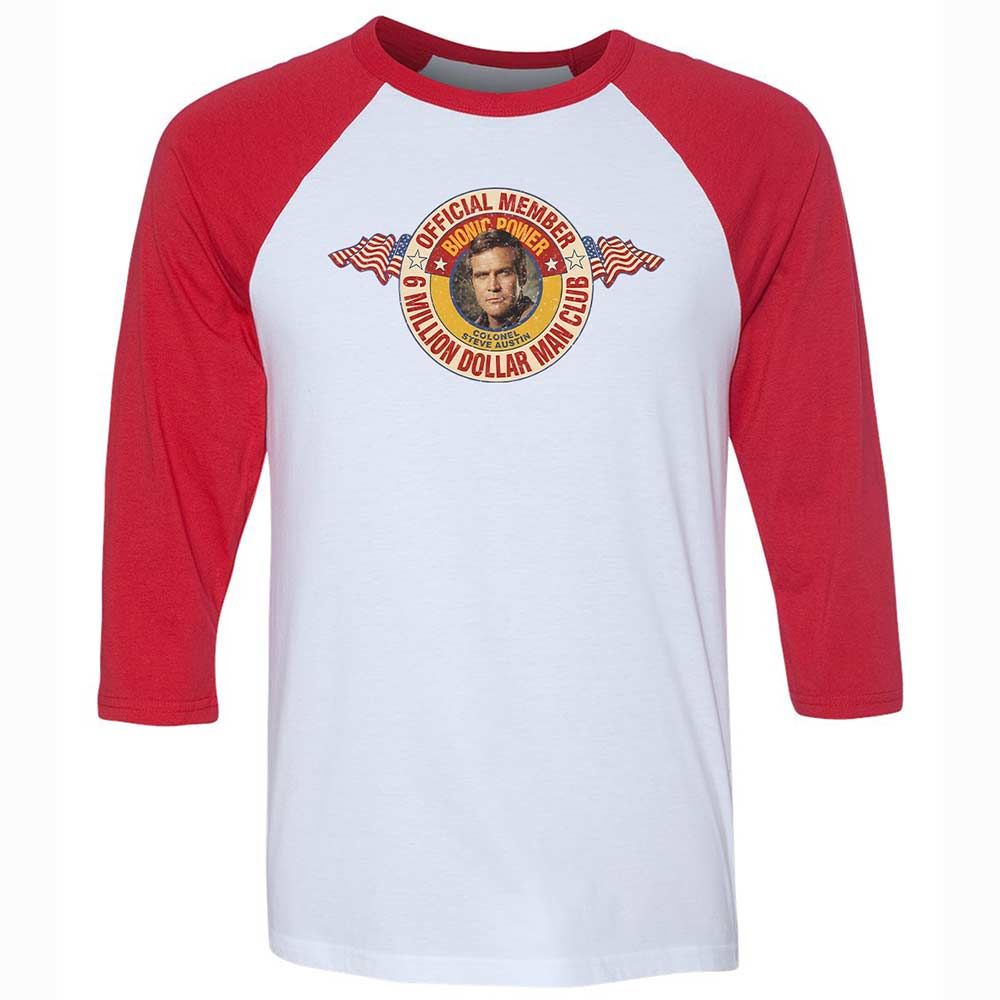 Unisex 3/4 Baseball Tee - 5CAZYRBE - White/Red - 9