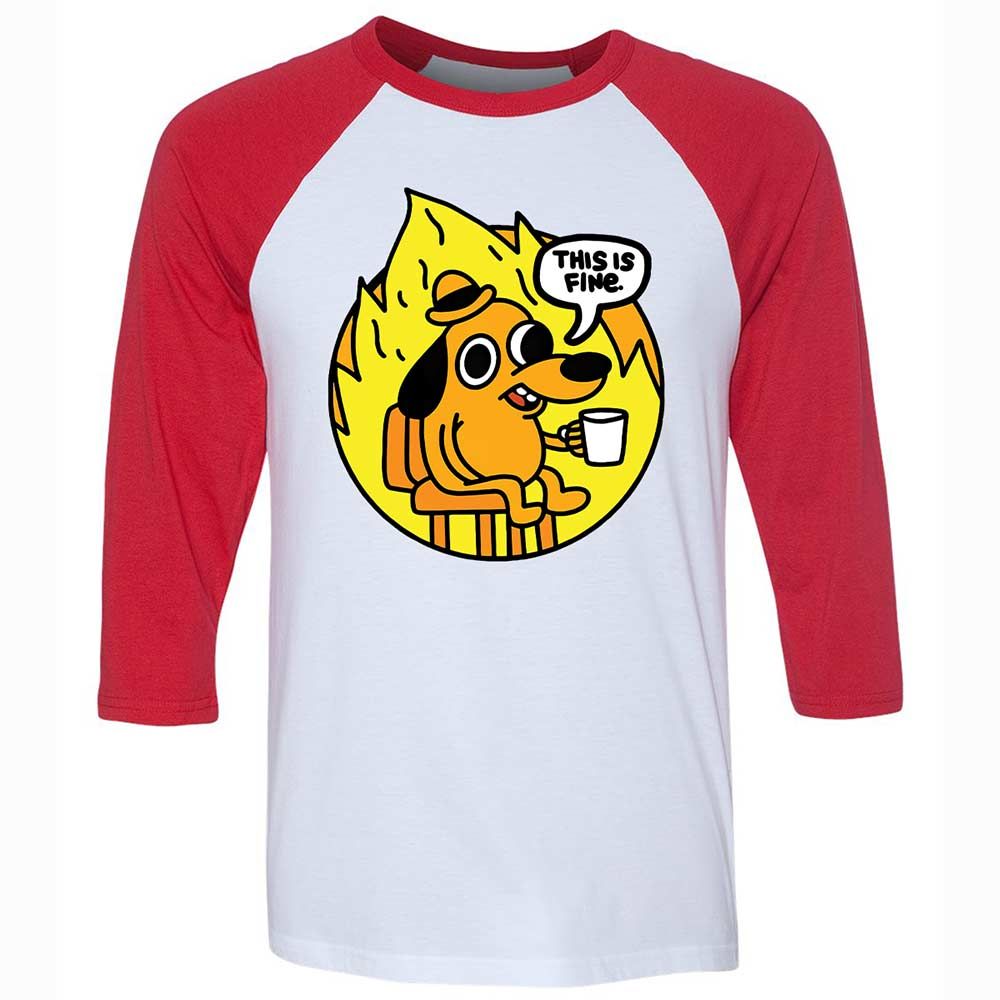 This is Fine - White/Red - 9