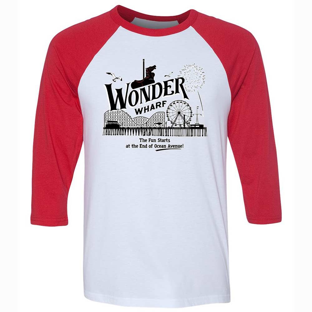 Unisex 3/4 Baseball Tee - NZL3DXX4 - White/Red - 9