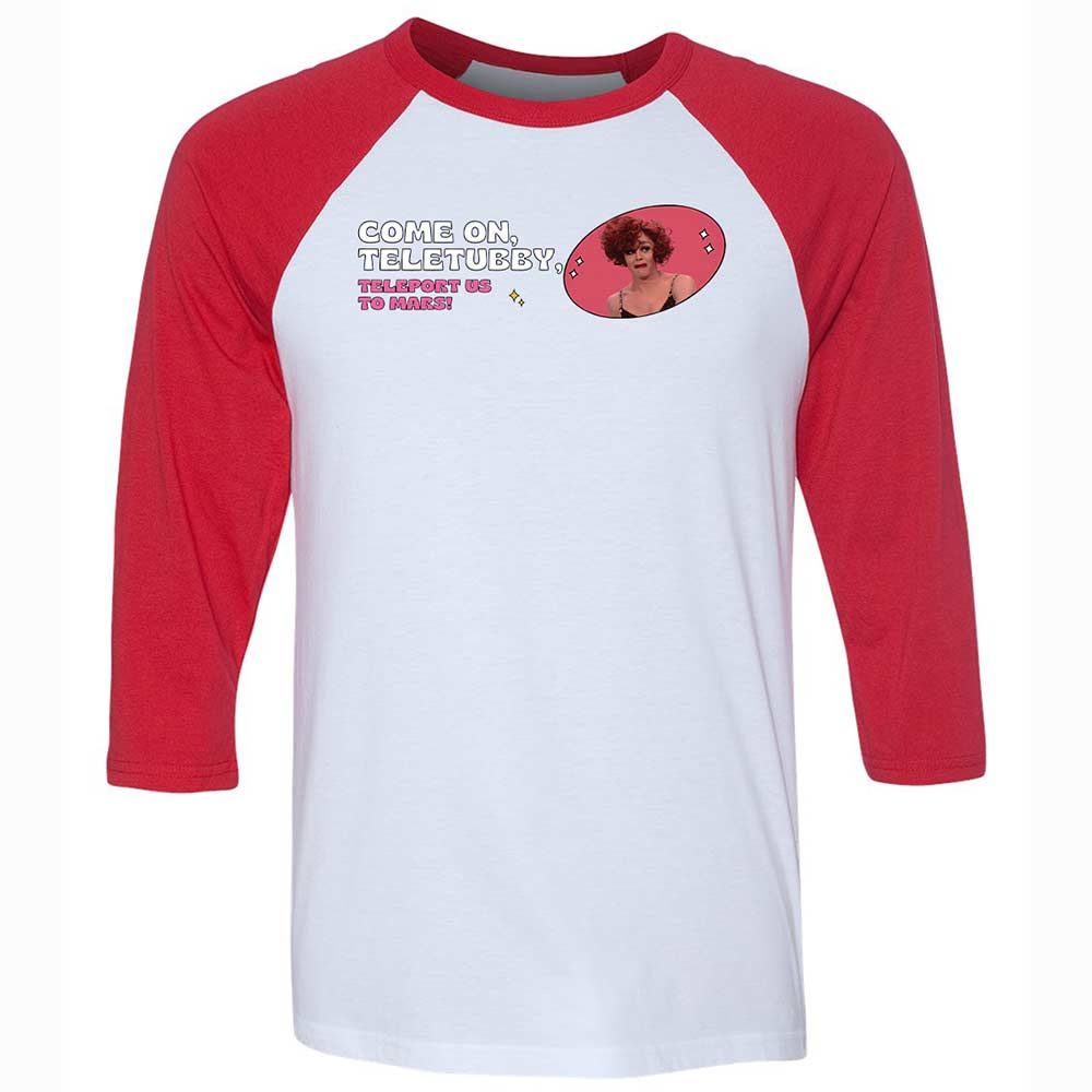 Unisex 3/4 Baseball Tee - WCM9BR3M - White/Red - 9