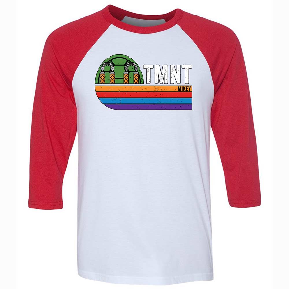 Unisex 3/4 Baseball Tee - BG7PUBLX - White/Red - 9