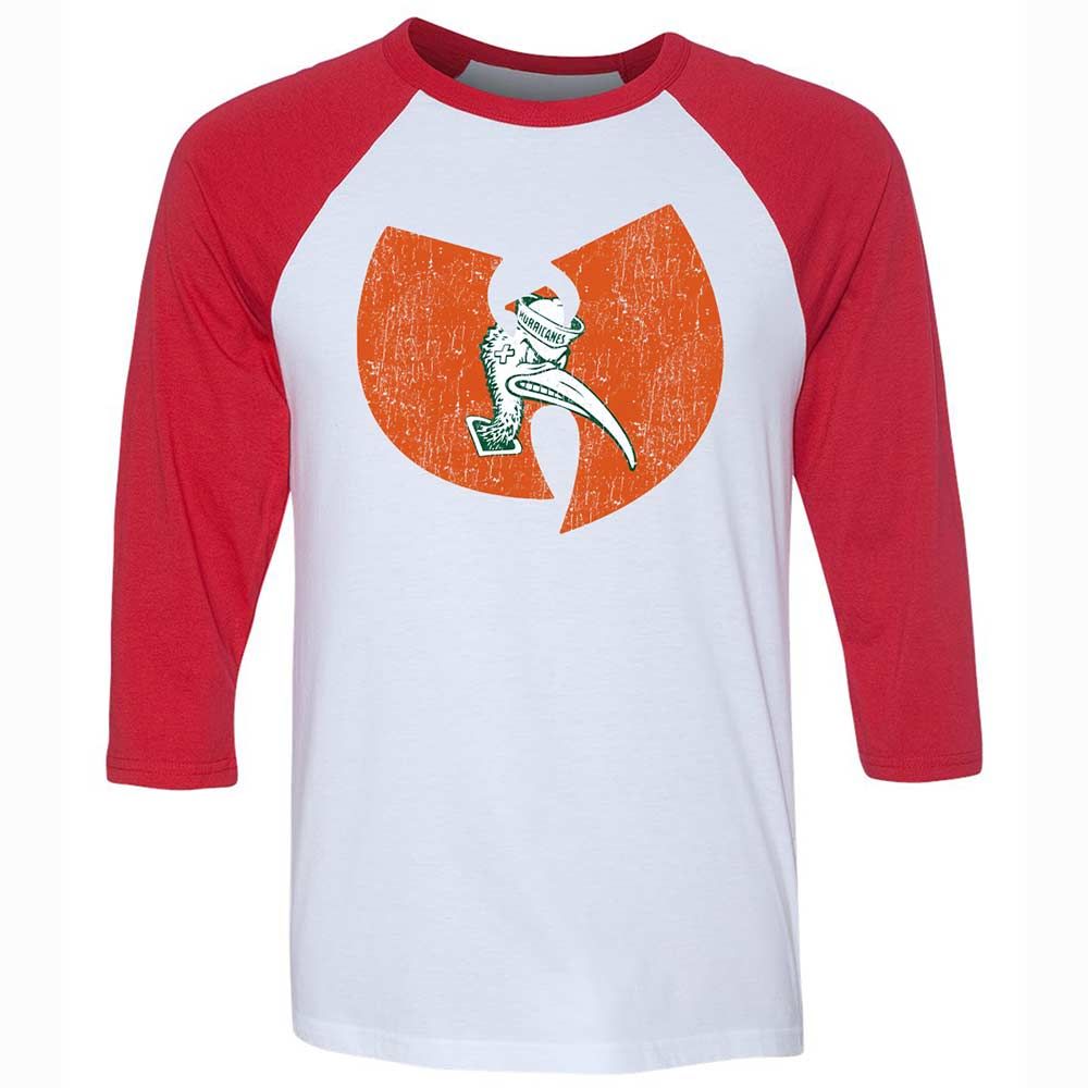 Unisex 3/4 Baseball Tee - JUW74Q1Z - White/Red - 9