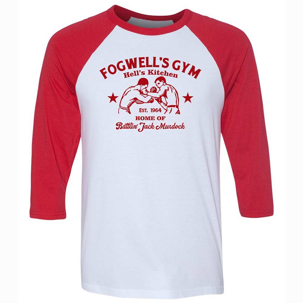 Unisex 3/4 Baseball Tee - TFUNNSLV - White/Red - 9