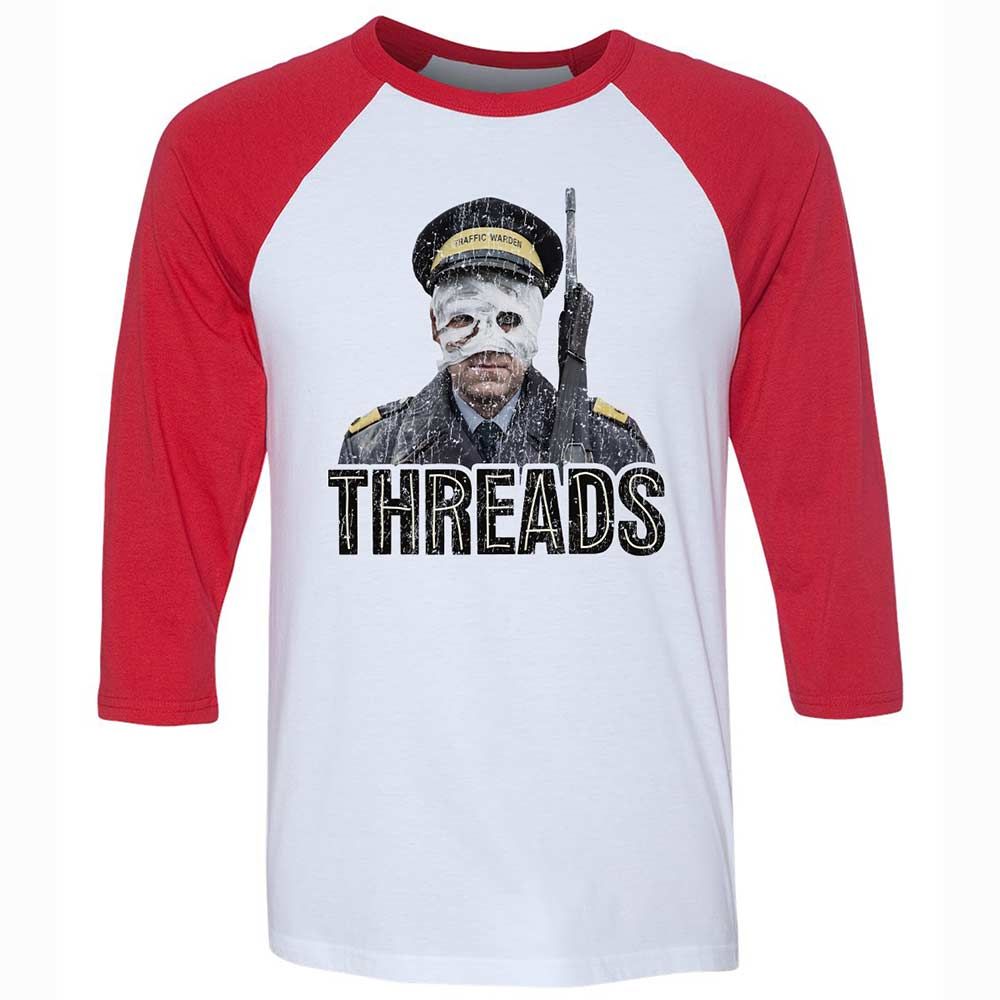 Unisex 3/4 Baseball Tee - M5NMAZC7 - White/Red - 9