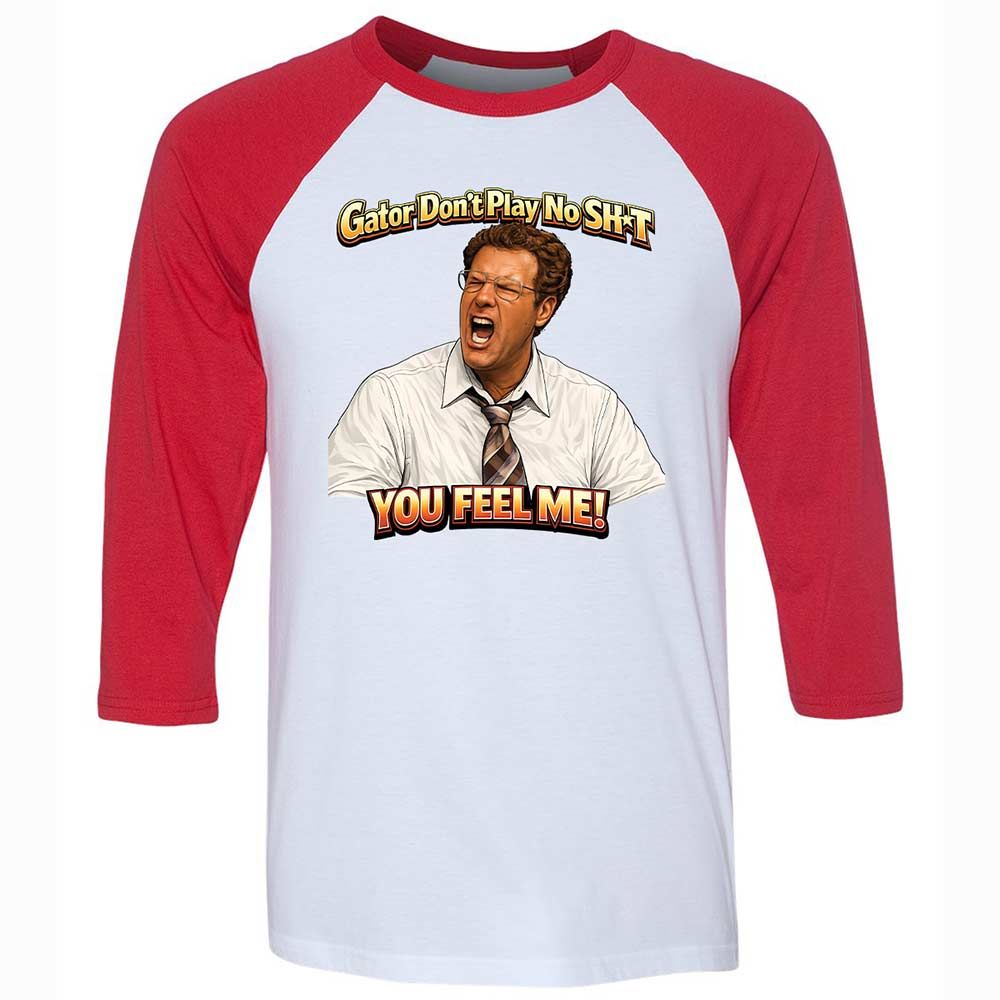 Unisex 3/4 Baseball Tee - VCLS1ZND - White/Red - 9