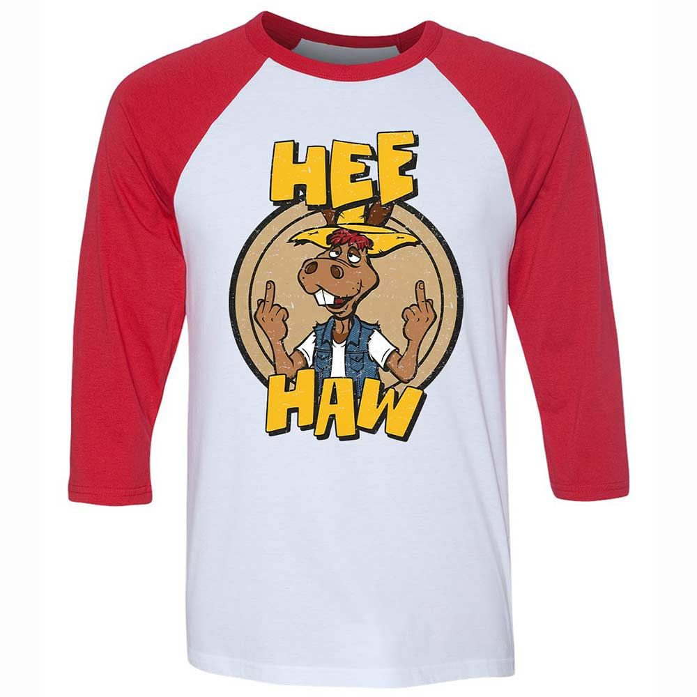 Unisex 3/4 Baseball Tee - 2CWCS23L - White/Red - 9
