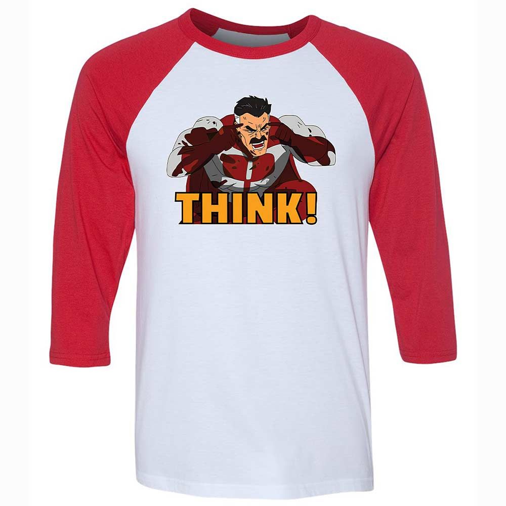 Unisex 3/4 Baseball Tee - TR32RBNF - White/Red - 9
