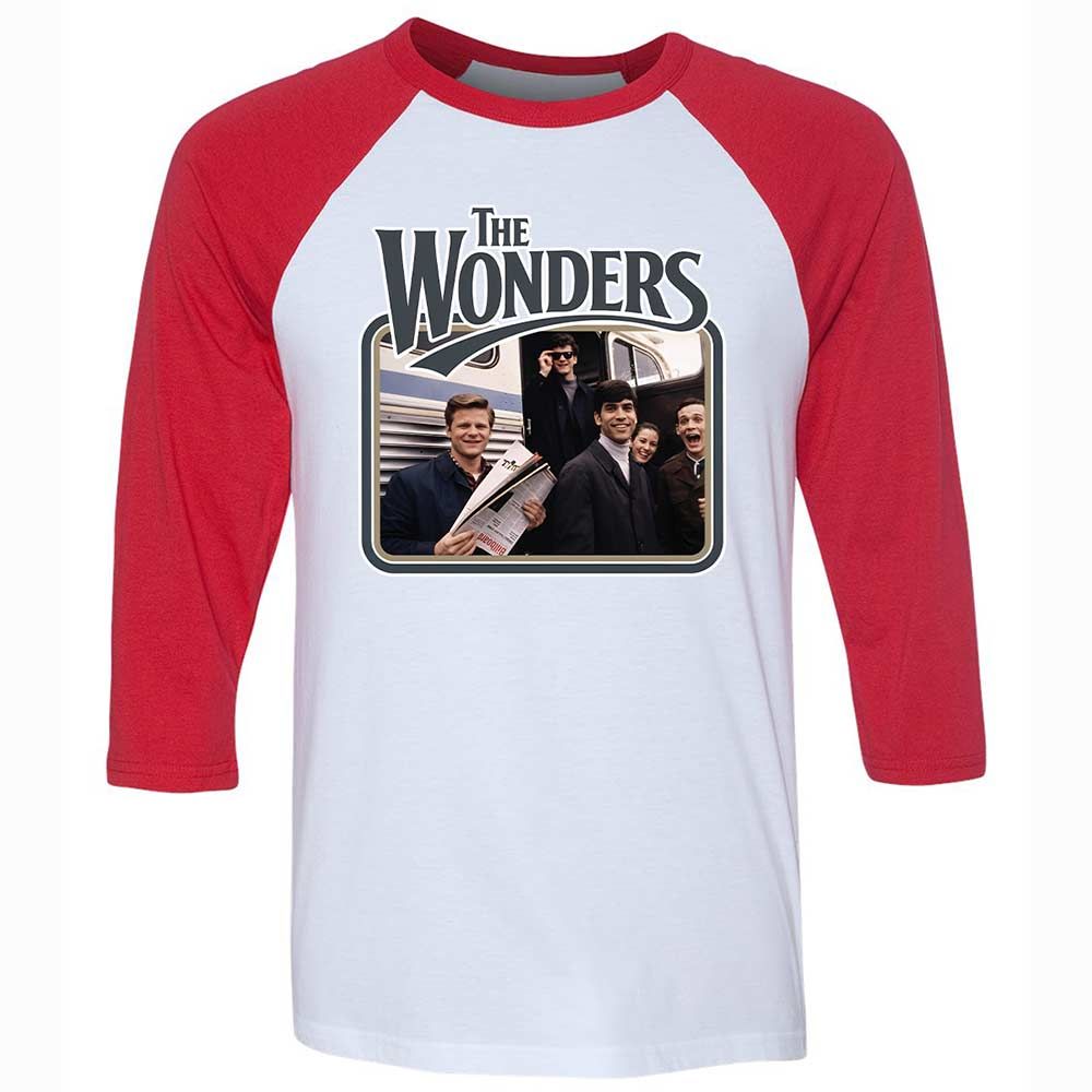 Unisex 3/4 Baseball Tee - E4BMC35D - White/Red - 9
