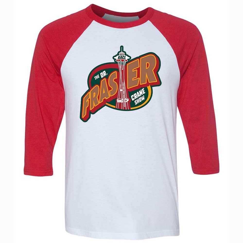 Unisex 3/4 Baseball Tee - DVMZ1VVC - White/Red - 9