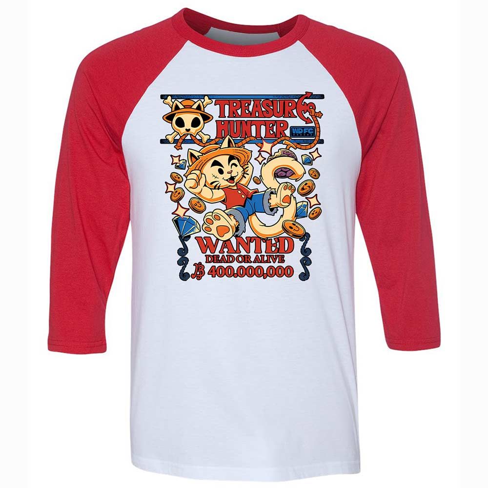 Unisex 3/4 Baseball Tee - 5P4SXY51 - White/Red - 9