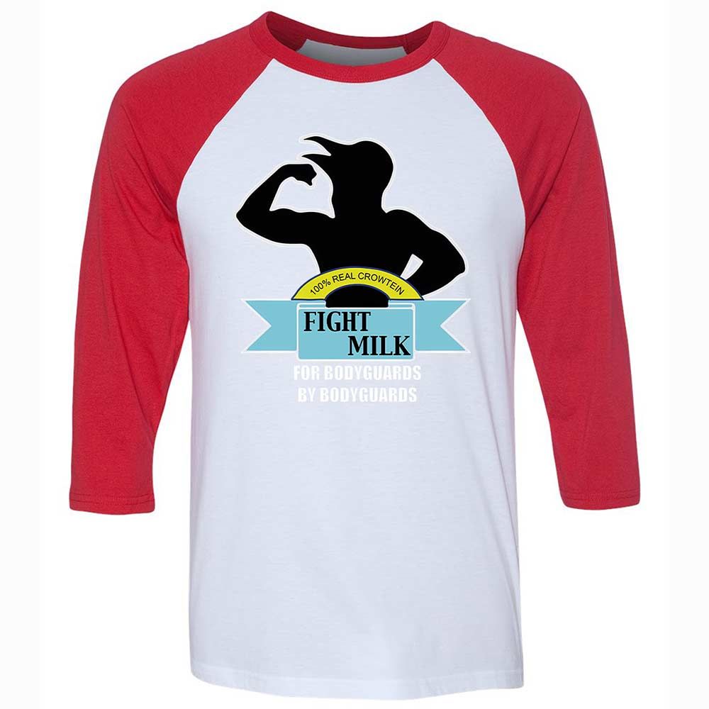 Unisex 3/4 Baseball Tee - BPUFR4Y1 - White/Red - 9