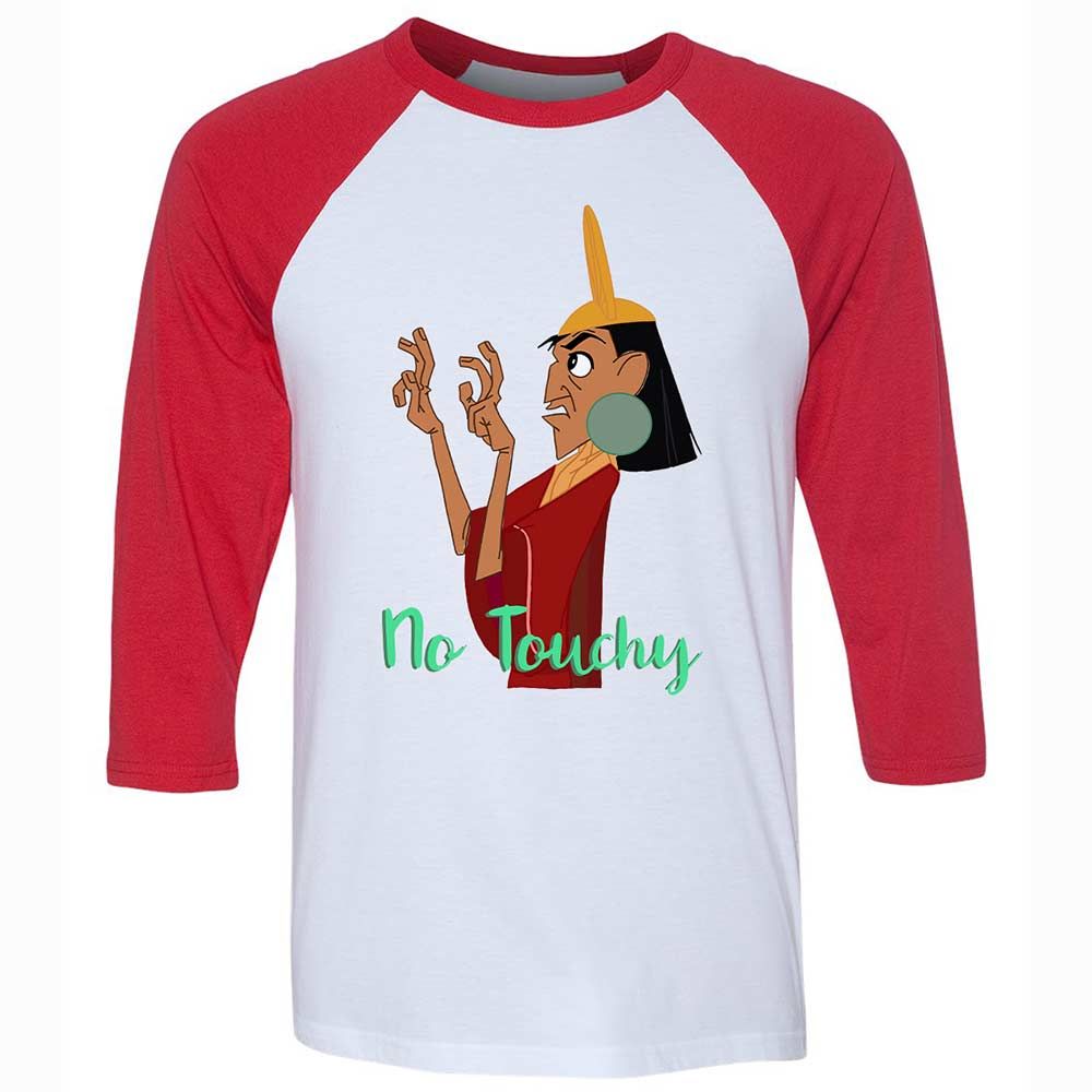 Unisex 3/4 Baseball Tee - B6VAP93R - White/Red - 9