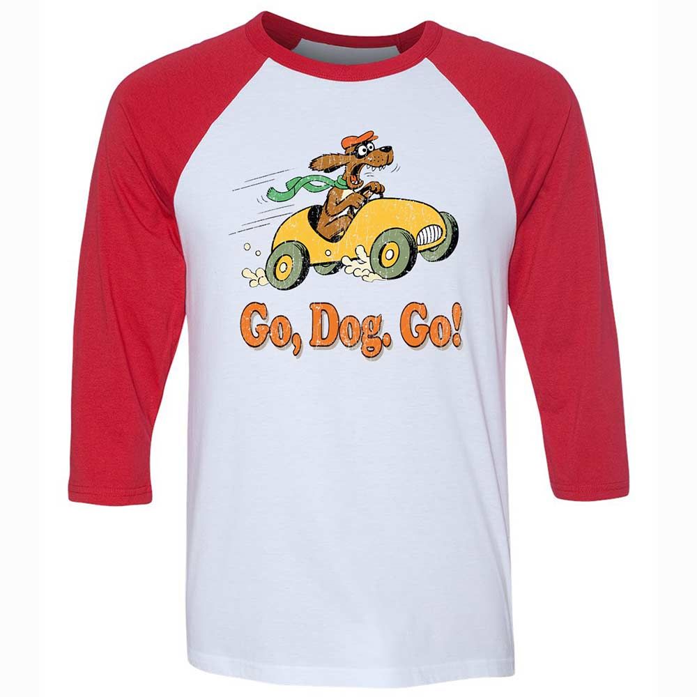 Unisex 3/4 Baseball Tee - L848D3ZR - White/Red - 9