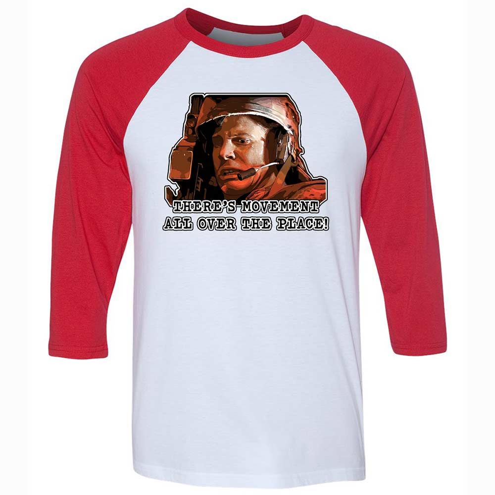 Unisex 3/4 Baseball Tee - HT33EYMQ - White/Red - 9