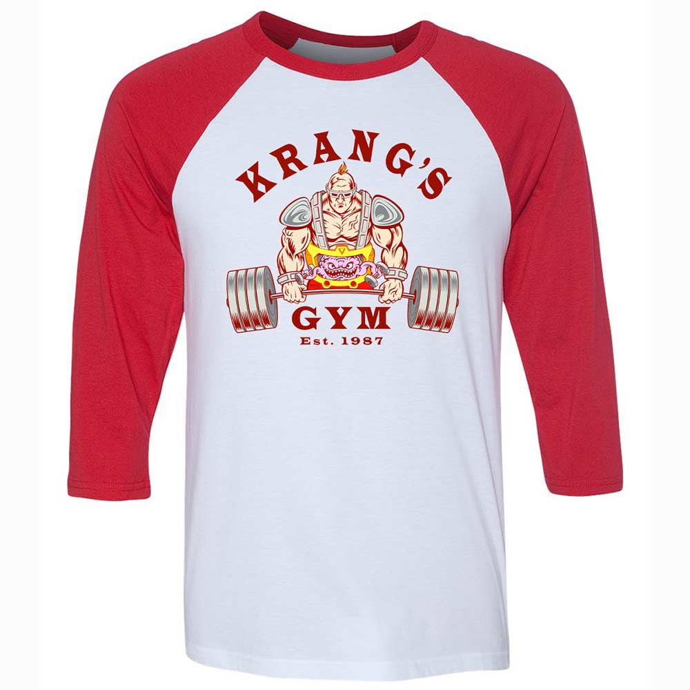 Unisex 3/4 Baseball Tee - 8GFFQMLS - White/Red - 9