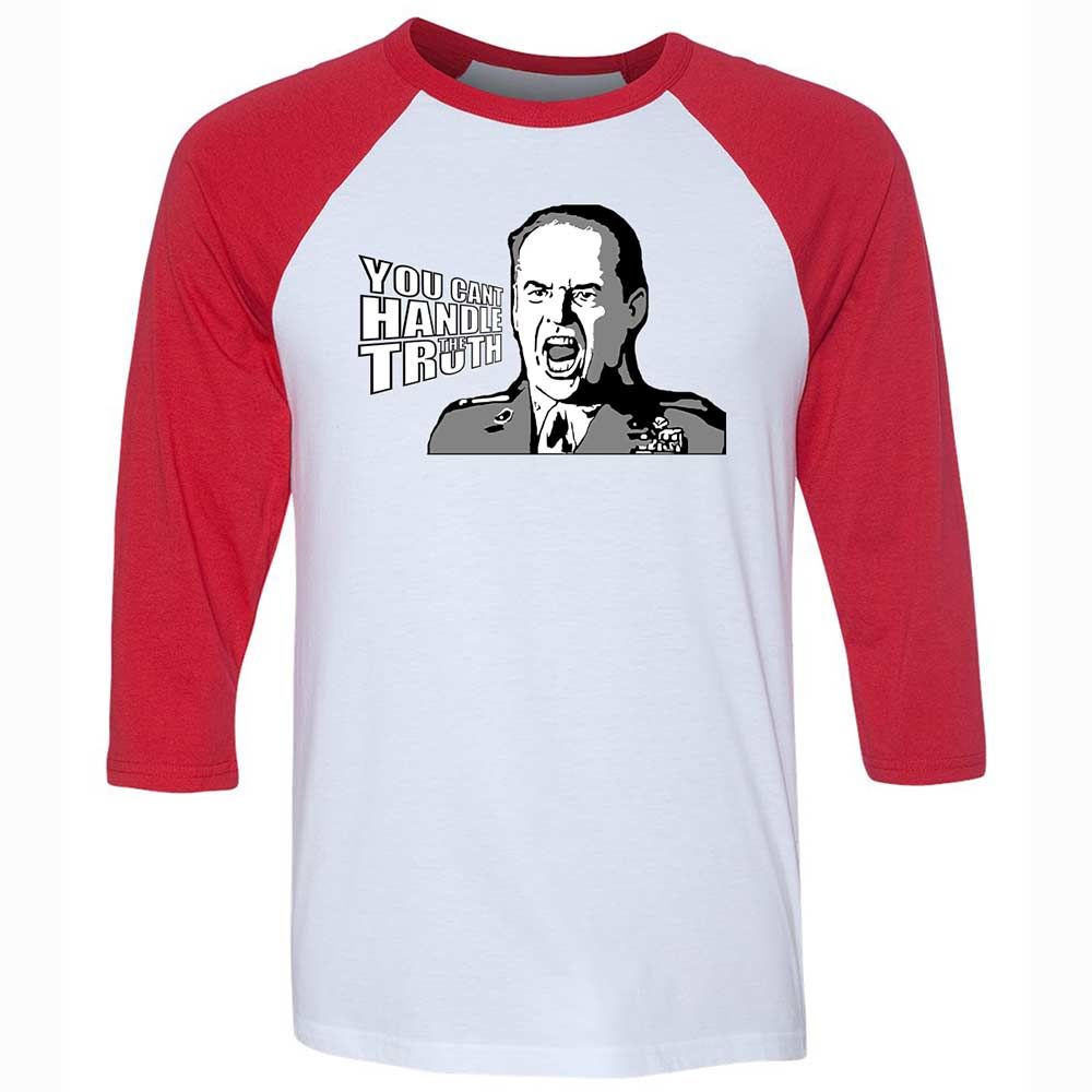 Unisex 3/4 Baseball Tee - MH8LG14V - White/Red - 9